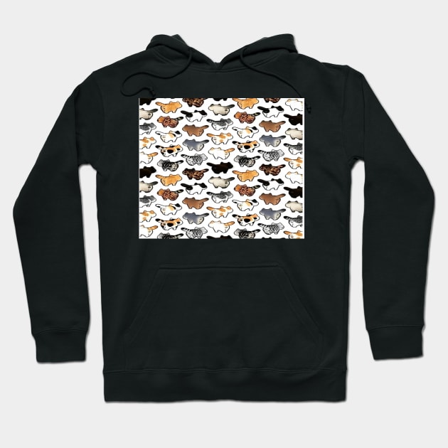 Cute cat pattern on the back Hoodie by kyokyyosei